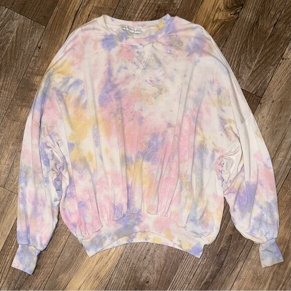 Young Fabulous & Broke Juliette Pastel Tie Dye Relaxed Pullover Size XS - Picture 2 of 12
